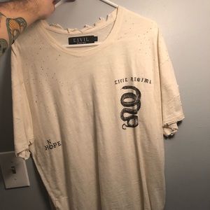 Civil Regime distressed tee